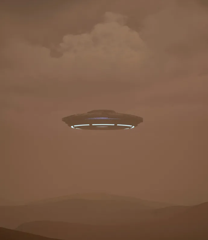 UFO in desert